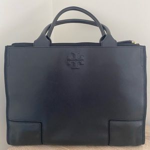 Tory Burch Ella large black leather handbag